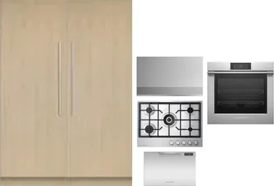 6 Piece Package Includes Refrigerator, Freezer, Cooktop, Wall Oven, Hood And Dishwasher